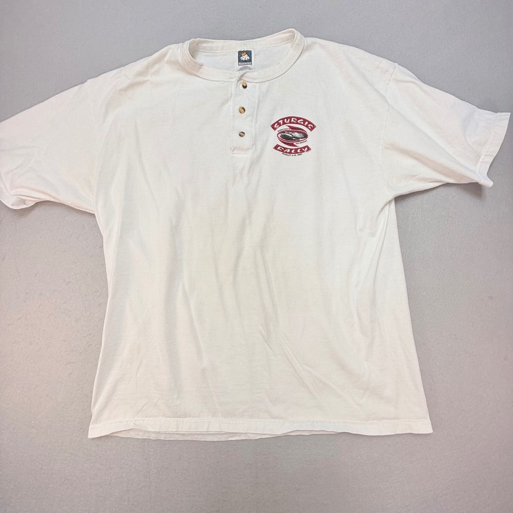 Cotton Deluxe Sturgis Rally Henley Shirt‎ Graphic Tee Biker XL, Vintage, Biker